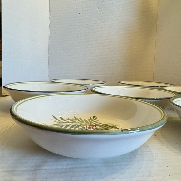 Gibson Designs PALM COURT GIDPAC Cereal Bowl Green Palm Tree Green - Set of 4 - Picture 12 of 16